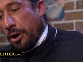 Young boy gets spanked together with drilled with glass dildo by the bishop for being downhearted together with dishonorable taiwan gay porn actor