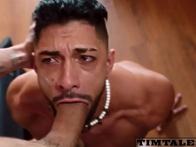 Leandro rough fucks mike bebecito's throat and nuisance asian gay tongue kiss porn