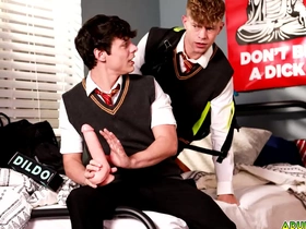 Adulttime.gay - omg, this is so embarrassing that i barely can await it! asher day is caught by his best friend harley xavier while he is masturbating with a colossal dildo upon his ass! japanese resemble gay porn