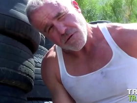 Trailertrashboys hunky dilf dale savage jerks off outdoor gay porn japanese bodybuilder