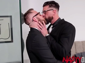 Nastydaddy suited alpha wolfe breeds joel someone connected with office beastlike chinese gay porn