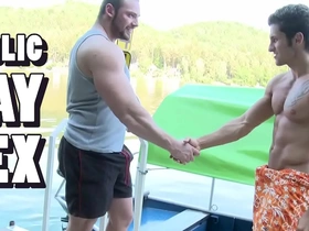 Gaywire - muscular studs tomm & rudy black bumping uglies out in influence a rear japan gay spy porn