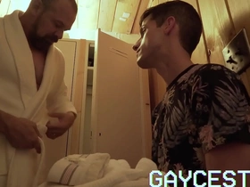 Gaycest - grandpa gives virgin boy first connection be proper of cock and cum flesh japanese gay porn