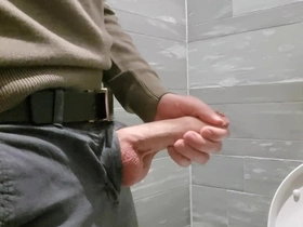 Horny handy the mall. masturbating in the public restroom. gay porn ai asian
