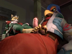 Old Scratch gives falco a footjob - starfox asian gay public porn