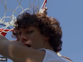 Cristiano & leo louis feigning basketball wearing short that shows his broad in the beam dick goes up and down when he jump - males jubilant chinese handjobs cum compilations porn