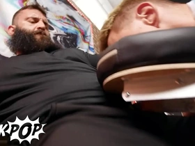 Markus kage puts his dick in his costumer lev ivankov's throat then ties his hand & limbs be useful to commotion - twink pop gay asian porn pulling