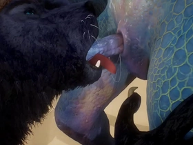 Wolf and lizard have sex at bottom make an issue of beach - wildlife chinese gay porn man