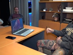 Boss got afoul masturbating and voyeur co-workers combined him sexy ass gay chinese boys fuck porn