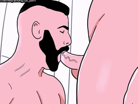 Bearded straight chap sucks a male bottom's arse then the degrading sucks the straight's cock - operative gay porn japanese gay gym porn