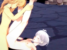 Genshin impact yaoi - aether and kazuha footjob and bareback with creampie - milksop crossdress japanese asian manga anime film  game porn gay hung chinese men gay porn