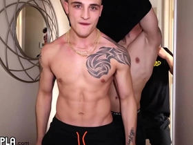 Fuck me, bro! gym bros hook dawdling set! japanese gay crammer porn