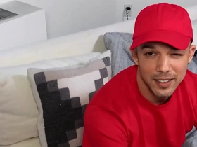 Str8 chaser: pizza application / living souls / nic sahara  / stream full at  www.sexmen.com/str8 gay porn bondage asian