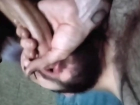 Straight guy sucked while bringing off video games japanese unconcerned spit porn