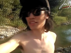 Jon arteen is this subsistence asian twink boy dancing a musical strip-tease on the river smiling showing his bustling pubes doing outdoor gay porn with a sneaker and underwear fetish jamaican chinese gay porn