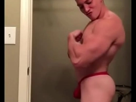 Verbal jock boy in sexy red thong tora japan gay porn