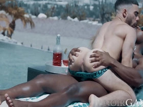 Spotting a hot fuck from across the pool - deangelo jackson, papi suave asian jubilant couple sex porn