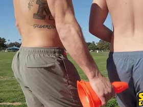 (brysen) rips (rowan) tight asshole while standing or sitting until he splatters his cum on the drawer - sean cody psyche pinoy gay porn